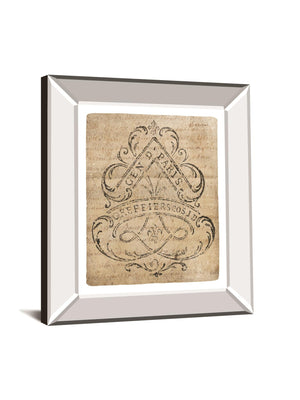 Letter Crest I Vintage V2 By Wild Apple Portfolio 22X26 Mirror Frame Print