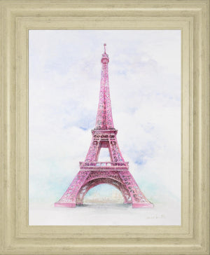 Pink Eiffel Tower By Lanieloreth 22X26 Framed Print