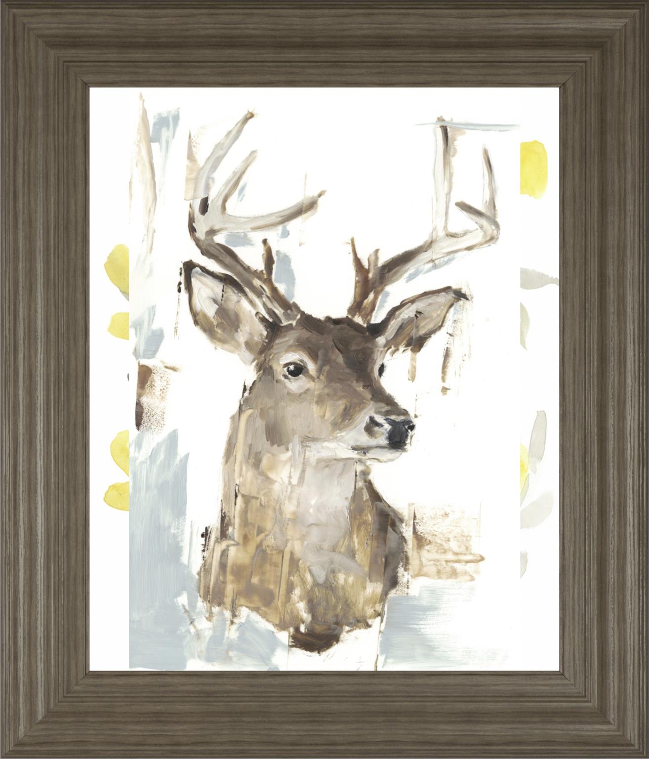 Modern Deer Mount I By Ethan Harper 22X26 Framed Print