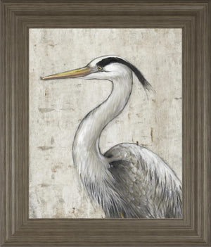 Grey Heron Ii By Tim Otoole 22X26 Framed Print