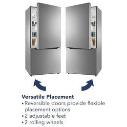Insignia™ - 30 in. Wide 18.6 Cu. Ft. Bottom Freezer Refrigerator with ENERGY STAR Certification - Stainless Steel