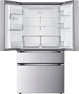 LG - 36-in Wide Standard-Depth MAX 28.6 Cu. Ft. 4-Door French Door Refrigerator Smart Refrigerator with Full Convert Drawer - PrintProof Stainless Steel Look