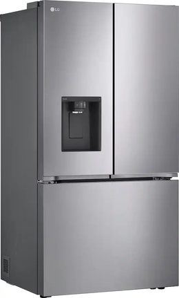 LG - 36-in Counter-Depth MAX 25.5 Cu. Ft. French Door Smart Refrigerator with Ice Plus - PrintProof Stainless Steel Look