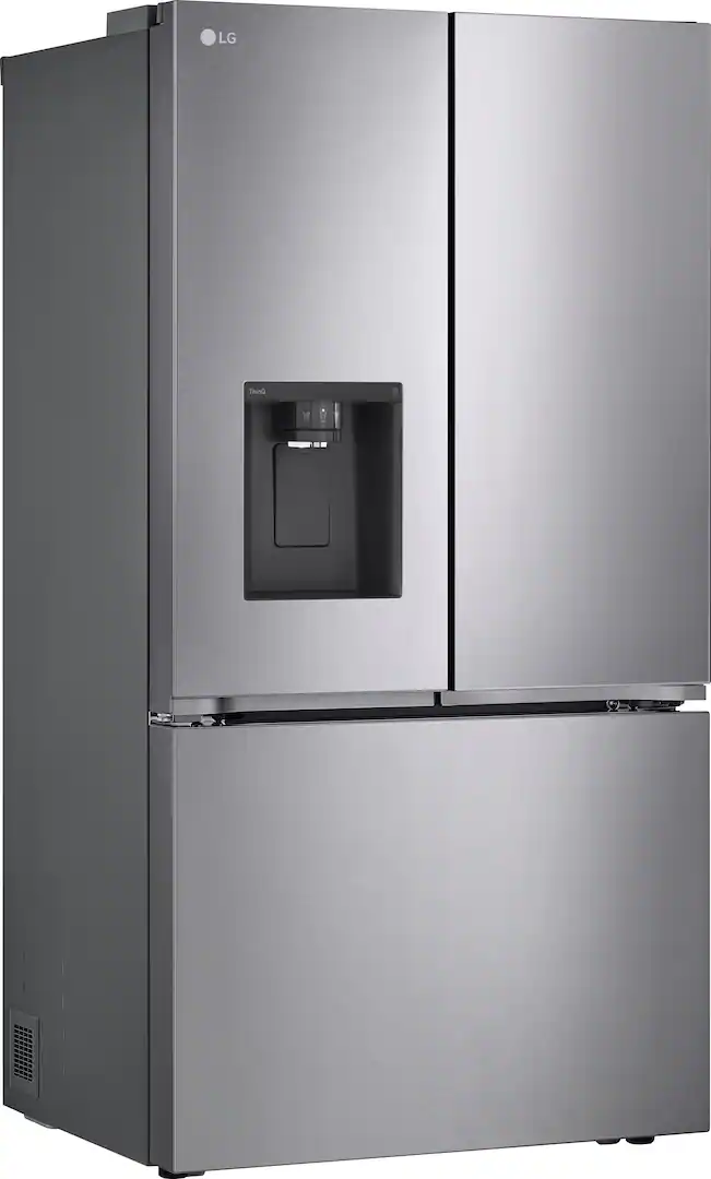 LG - 36-in Counter-Depth MAX 25.5 Cu. Ft. French Door Smart Refrigerator with Ice Plus - PrintProof Stainless Steel Look