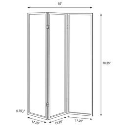 Felice 3-Panel Room Divider Folding Screen French Script