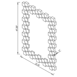 Pamela 32 x 47 Inch Rectangular Frameless Wall Mirror Silver