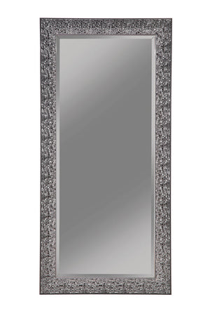 Rollins 32 x 66 Inch Rectangular Floor Mirror Black