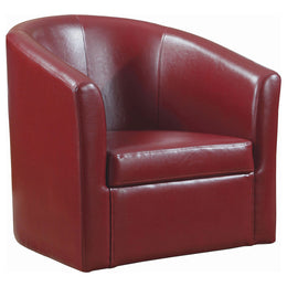 Turner Upholstered Barrel Back Swivel Chair Champagne