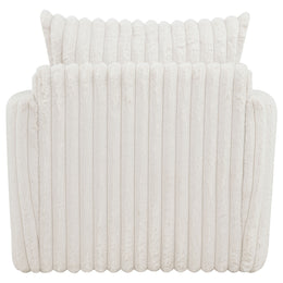 Sarco Corduroy Upholstered Swivel Accent Arm Chair Ivory