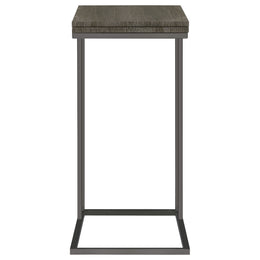 Pedro Expandable C-Shaped Sofa Side Table Weathered Grey