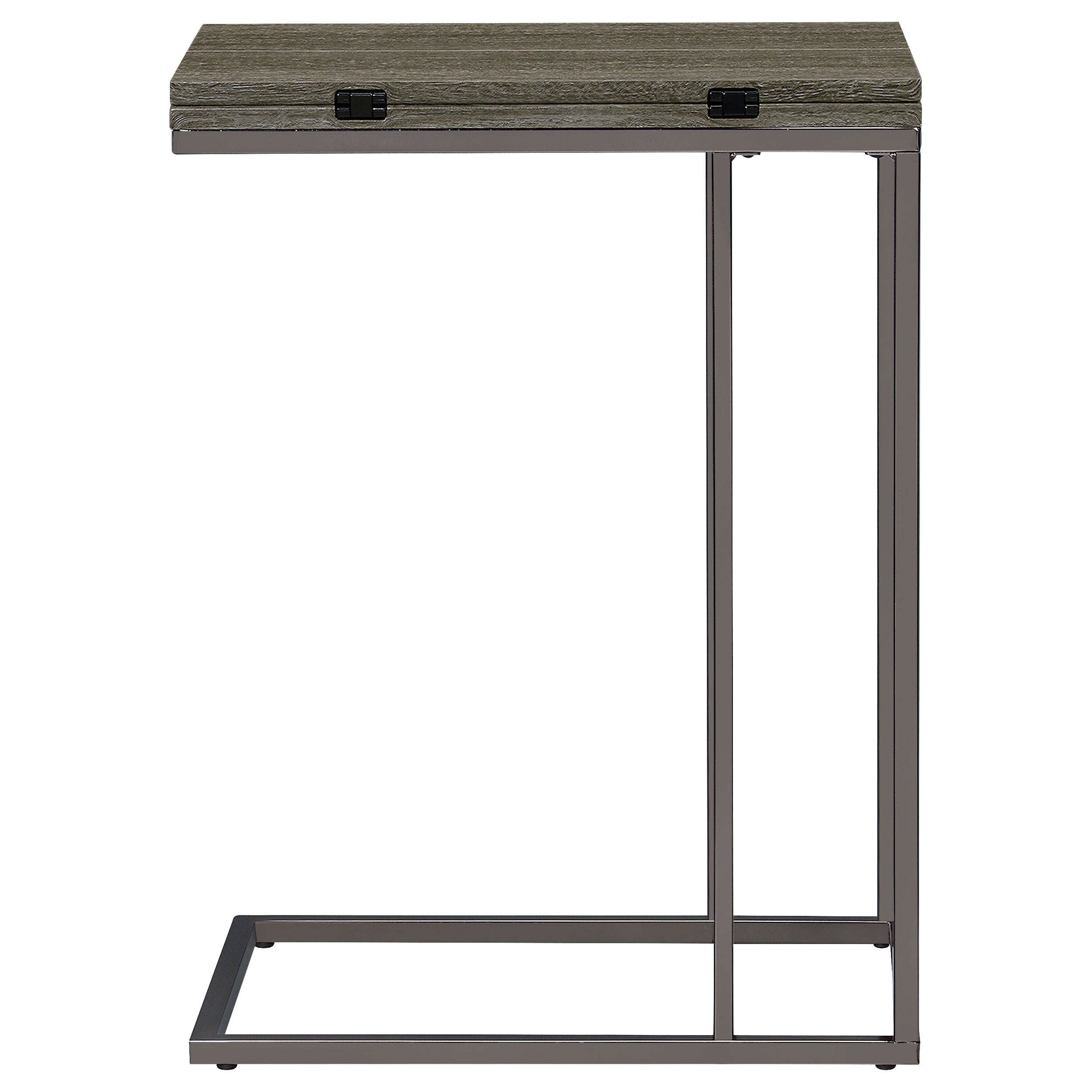 Pedro Expandable C-Shaped Sofa Side Table Chestnut