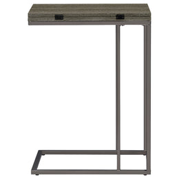 Pedro Expandable C-Shaped Sofa Side Table Chestnut