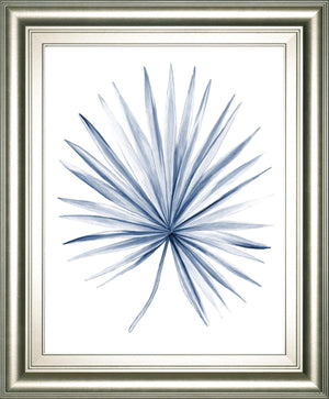 Indigo Tropical Leaves Ii By Megan Meagher 22X26 Framed Print