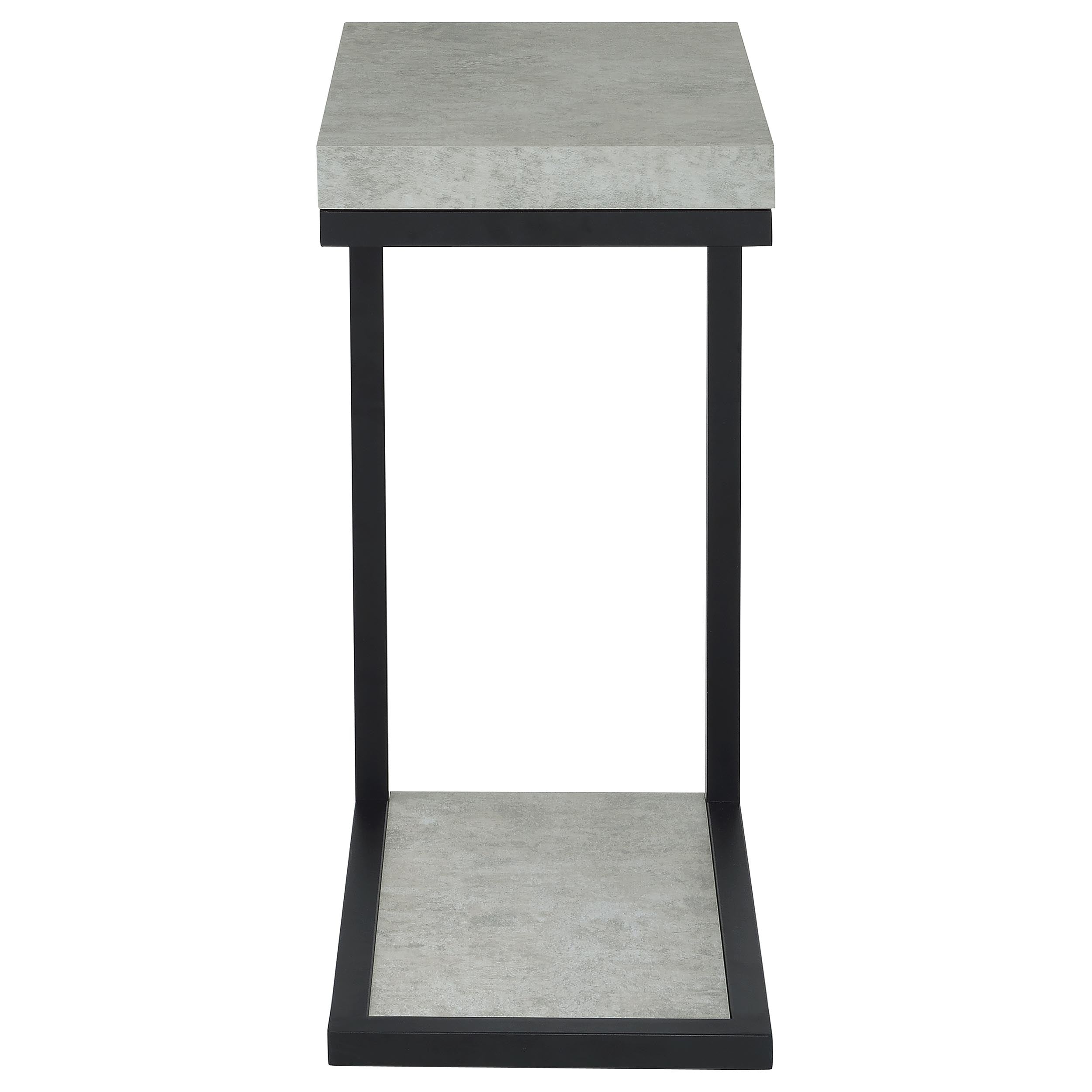 Beck Engineered Wood C-Shape Sofa Side Table Antique Nutmeg