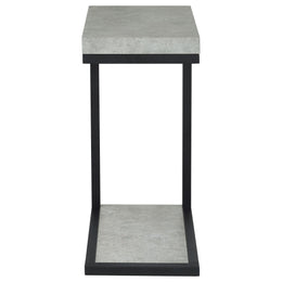 Beck Engineered Wood C-Shape Sofa Side Table Antique Nutmeg