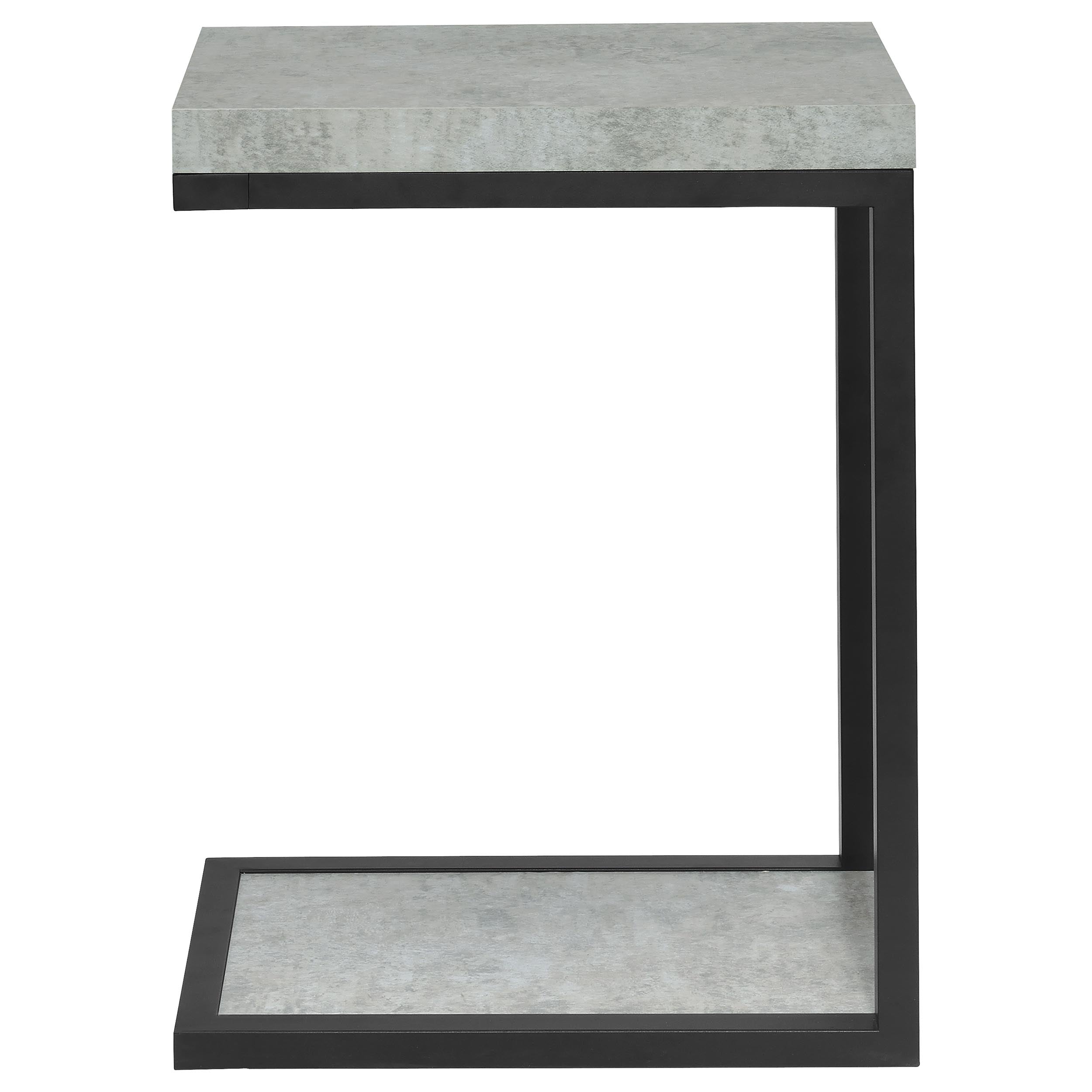 Beck Engineered Wood C-Shape Sofa Side Table Antique Nutmeg