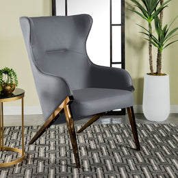 Walker Upholstered high Wingback Accent Chair Cream