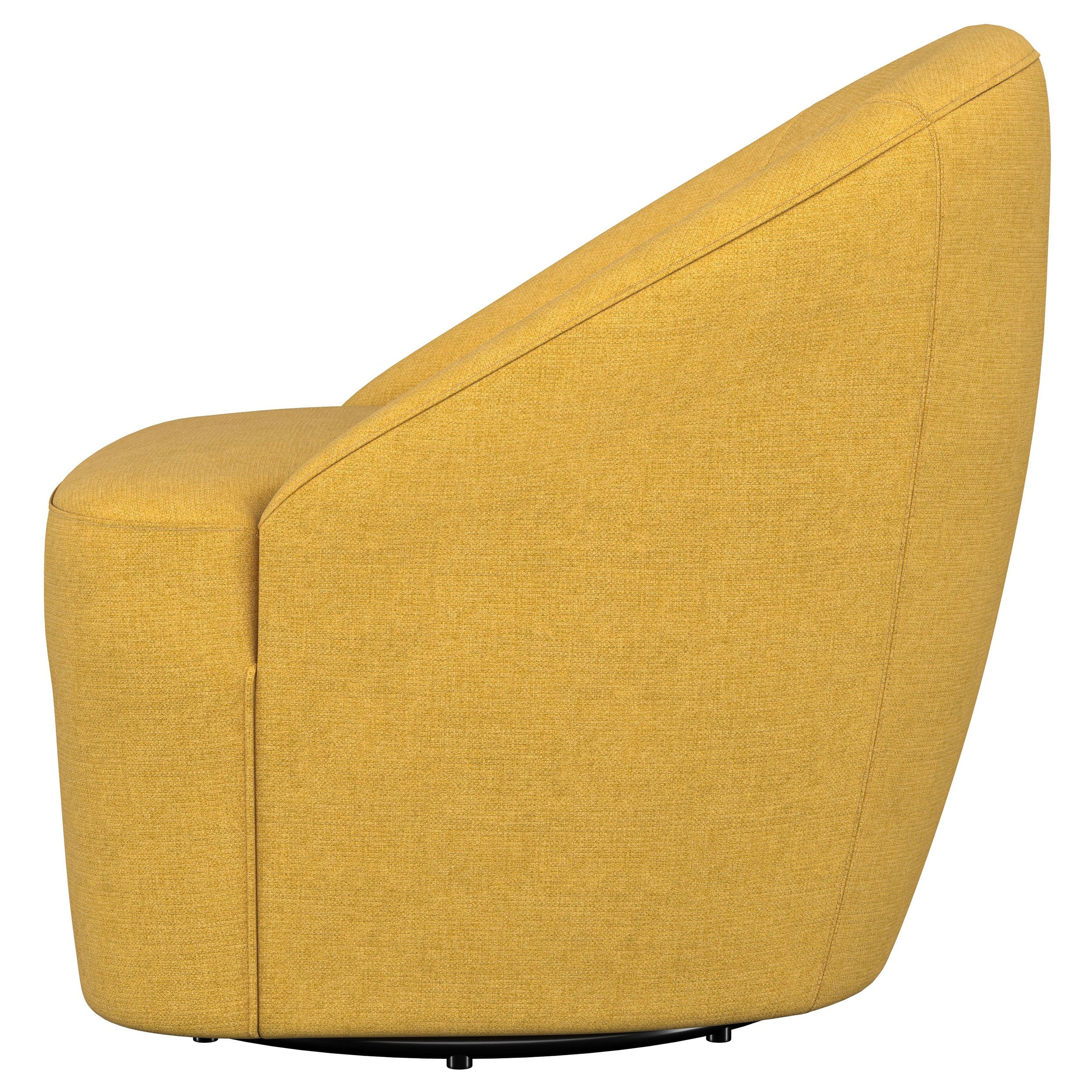 Leon Upholstered Barrel Accent Swivel Chair Hunter Green