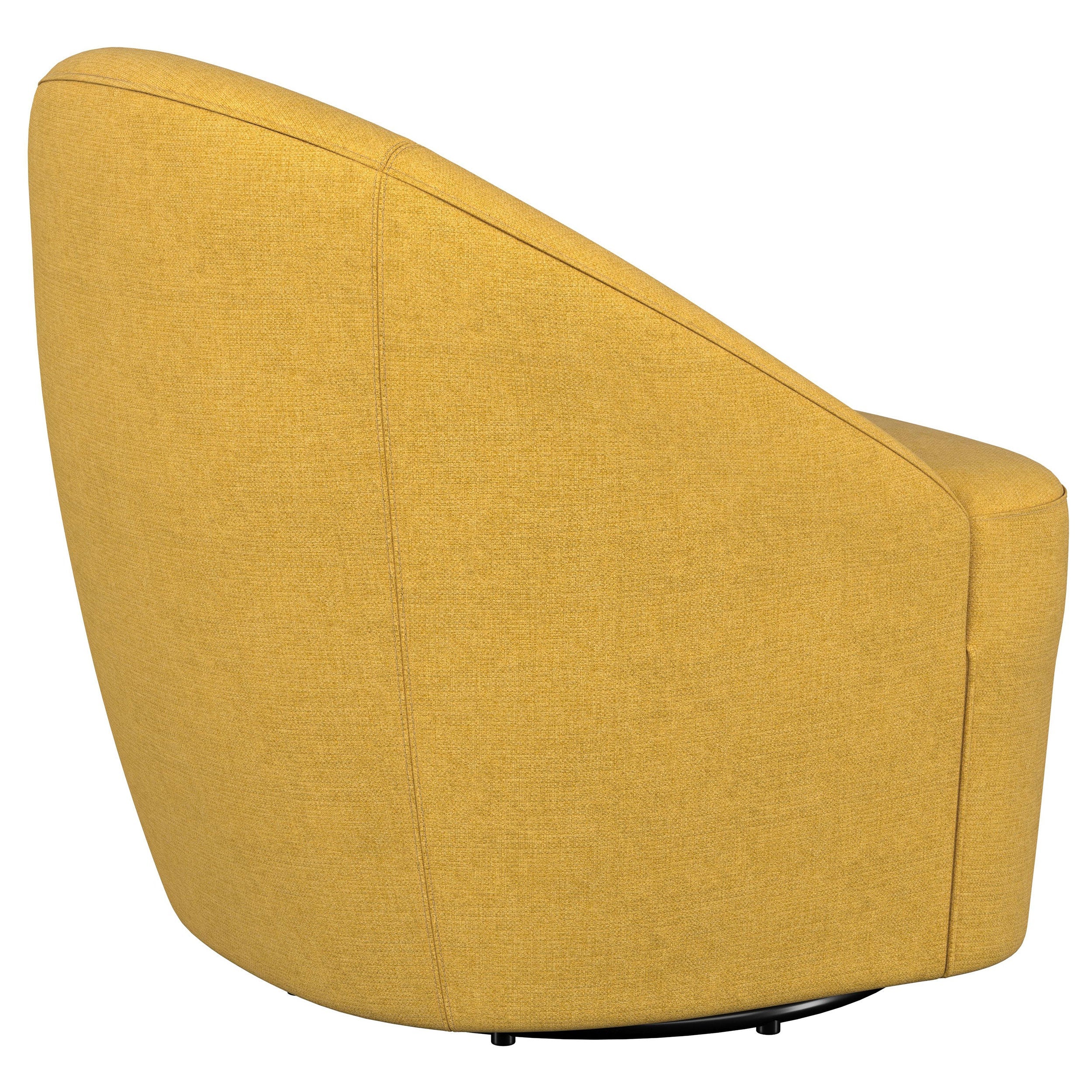 Leon Upholstered Barrel Accent Swivel Chair Hunter Green