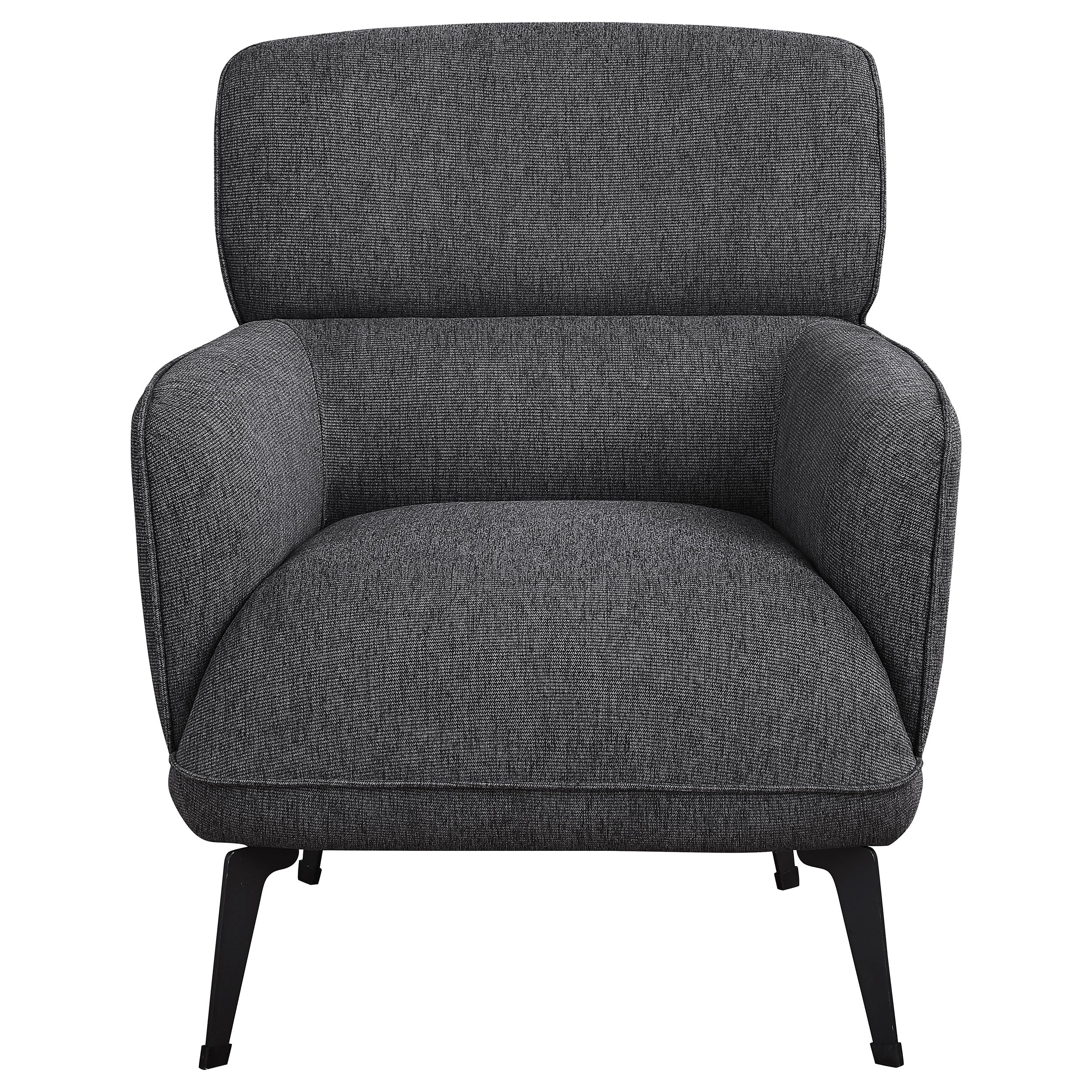Andrea Upholstered Crecent Arm Accent Chair Orange