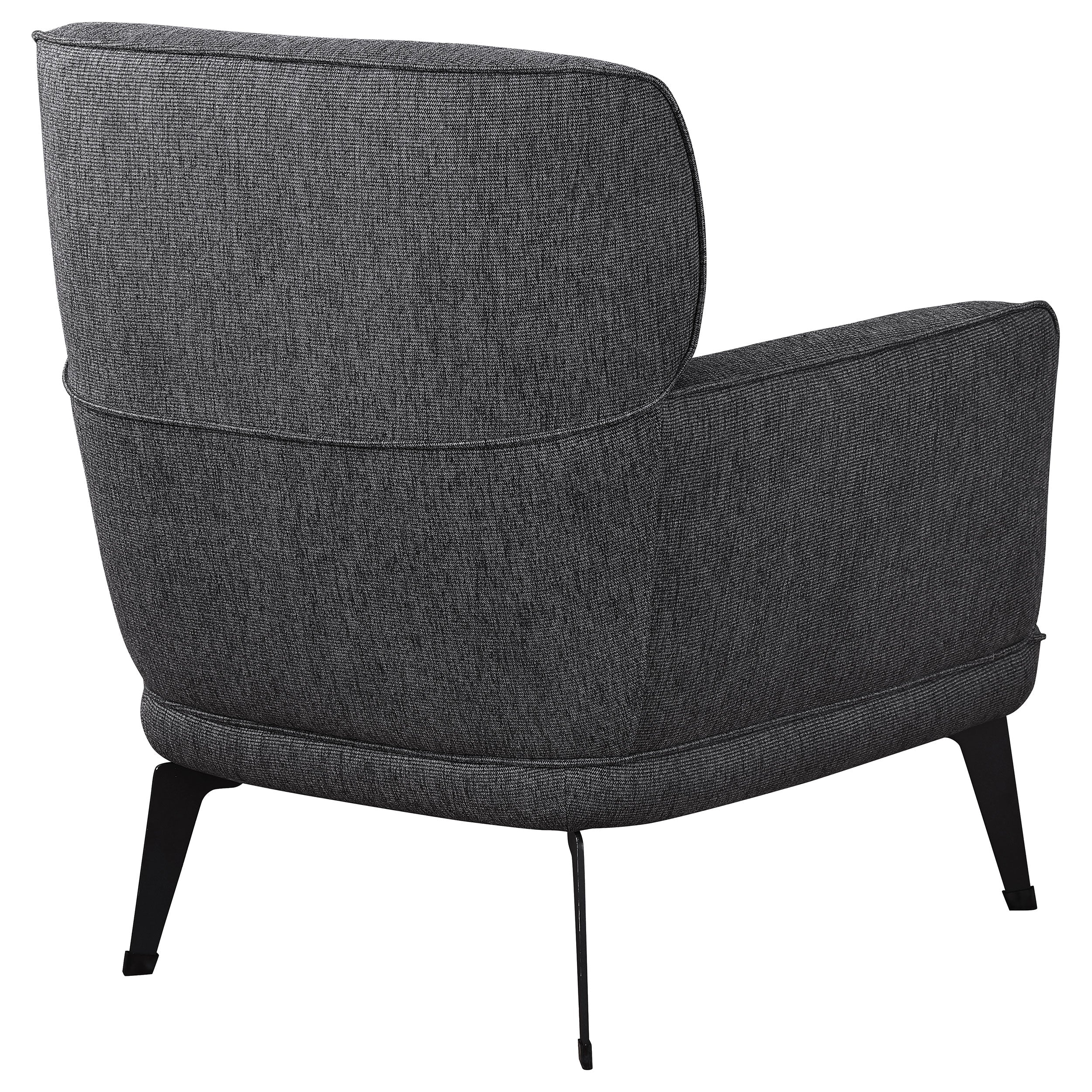Andrea Upholstered Crecent Arm Accent Chair Orange