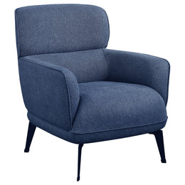 Andrea Upholstered Crecent Arm Accent Chair Orange