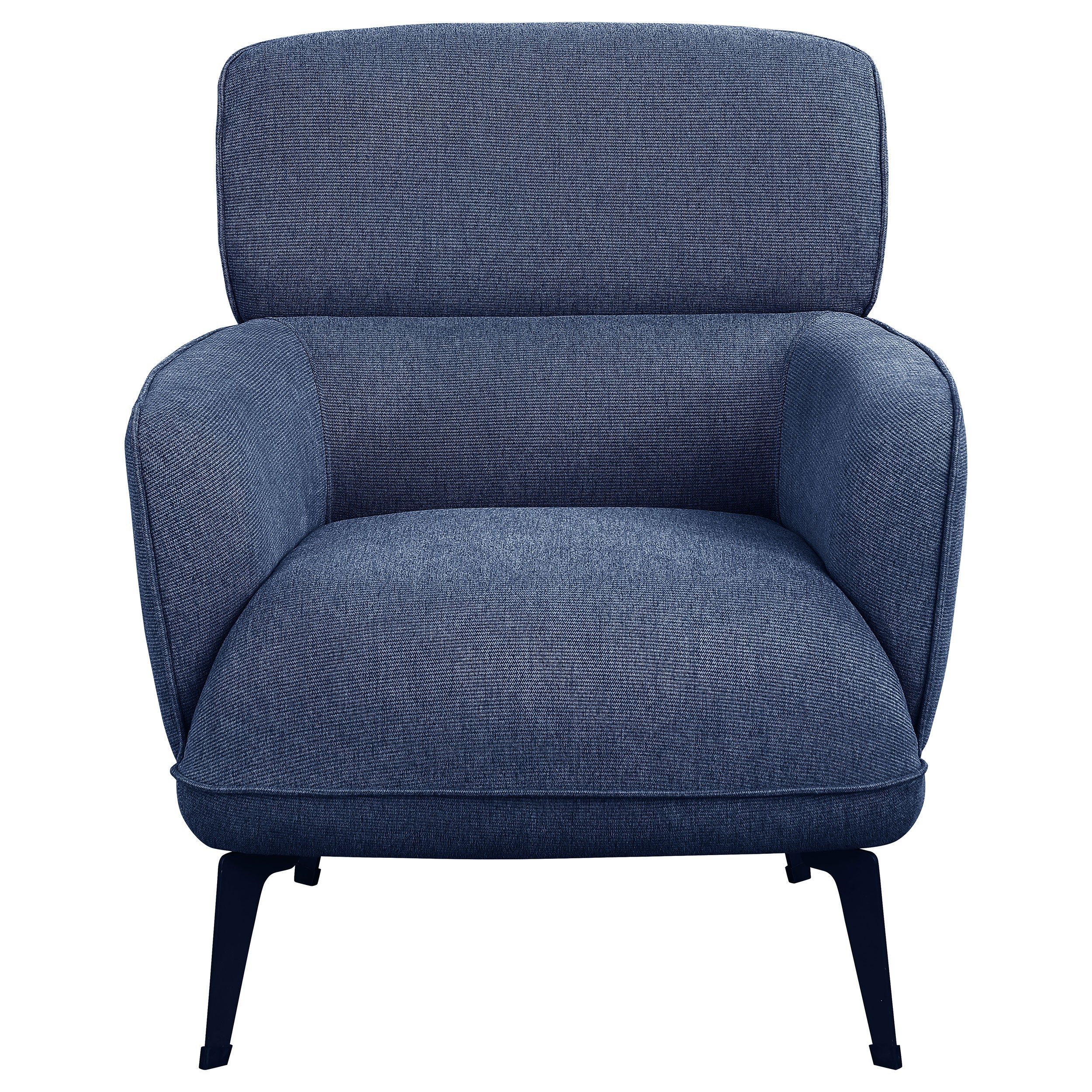 Andrea Upholstered Crecent Arm Accent Chair Orange