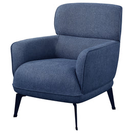 Andrea Upholstered Crecent Arm Accent Chair Orange