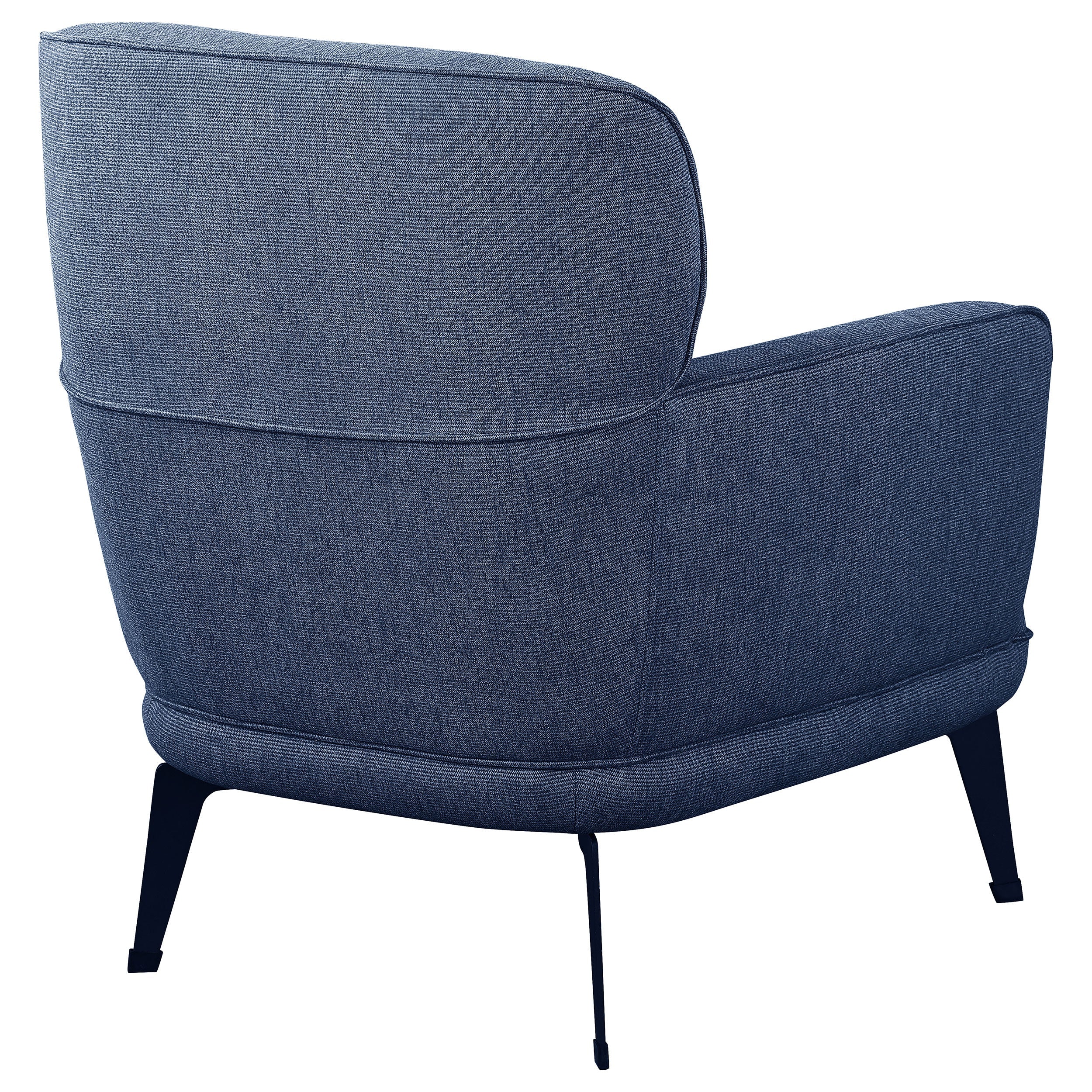 Andrea Upholstered Crecent Arm Accent Chair Orange