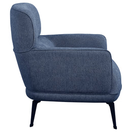 Andrea Upholstered Crecent Arm Accent Chair Orange