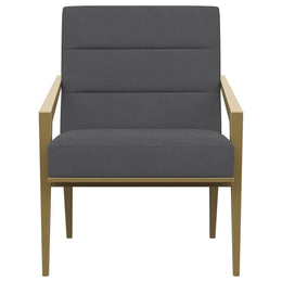 Kirra Upholstered Metal Arm Accent Chair Cream