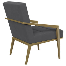 Kirra Upholstered Metal Arm Accent Chair Cream
