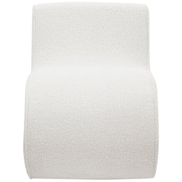 Ronea Boucle Upholstered Armless Curved Chair Cream