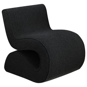 Ronea Boucle Upholstered Armless Curved Chair Cream