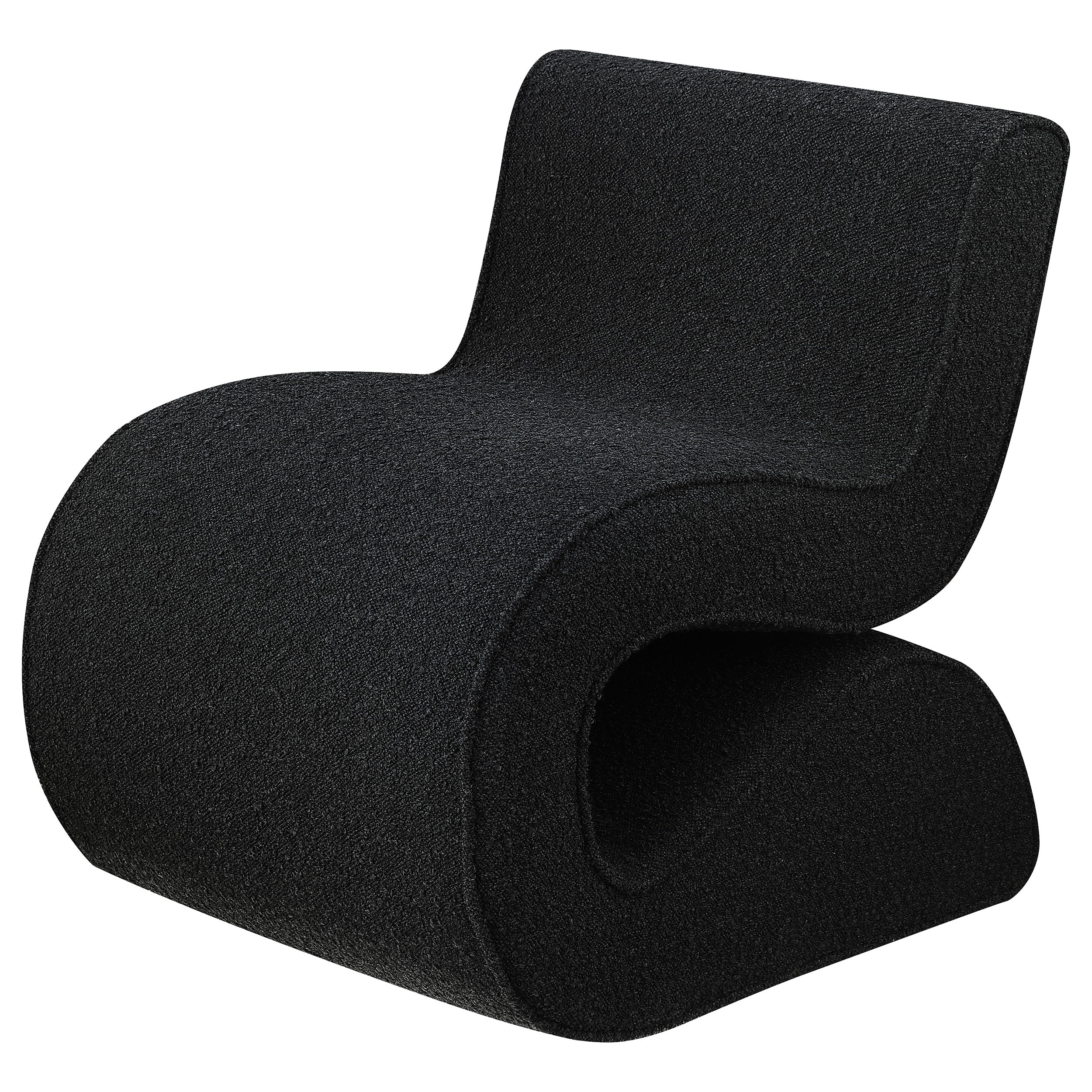 Ronea Boucle Upholstered Armless Curved Chair Cream