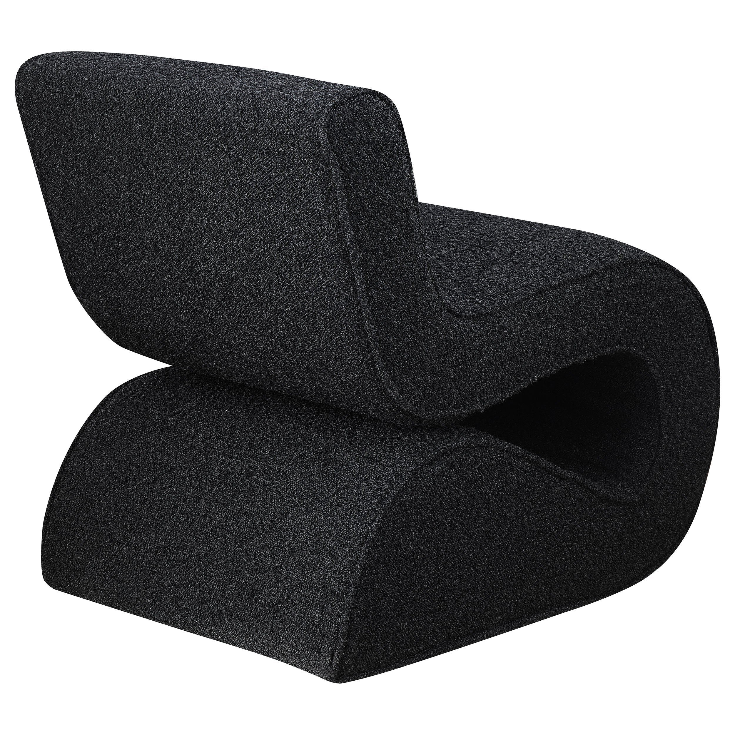 Ronea Boucle Upholstered Armless Curved Chair Cream