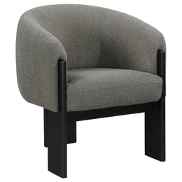 Valdez Boucle Upholstered Barrel Back Accent Chair Beige