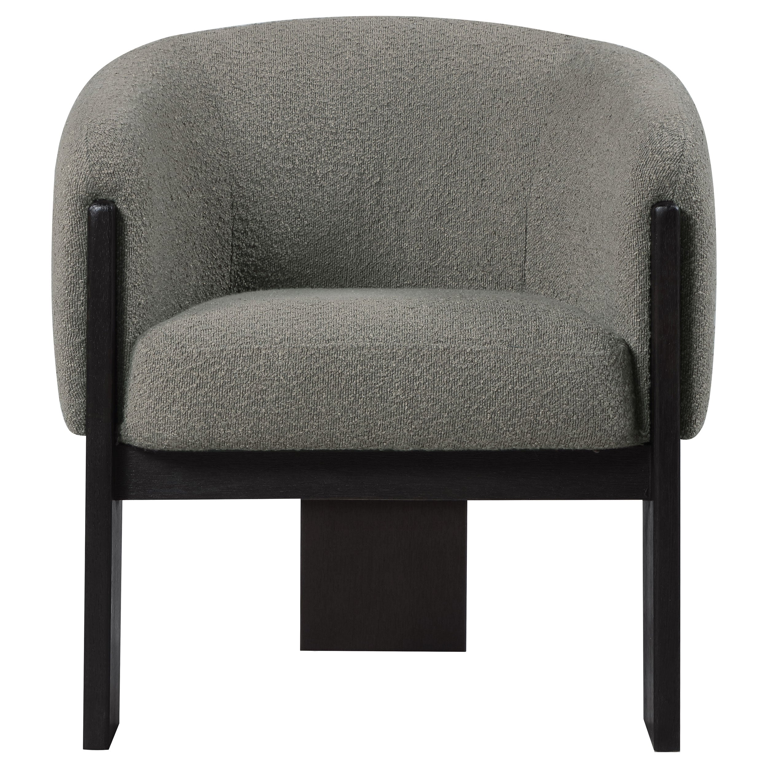 Valdez Boucle Upholstered Barrel Back Accent Chair Beige