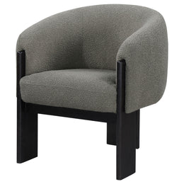Valdez Boucle Upholstered Barrel Back Accent Chair Beige