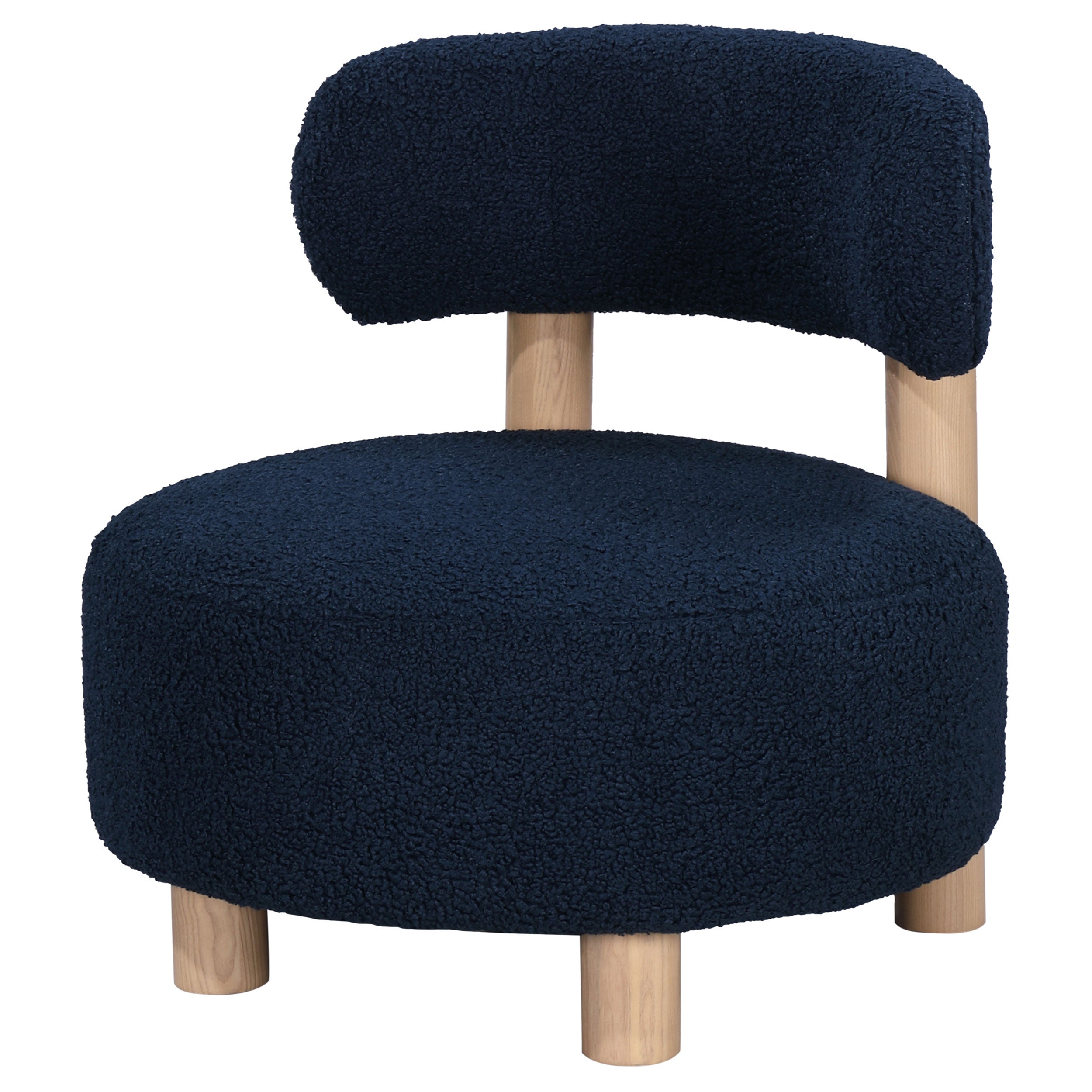 Zonie Boucle Upholstered Barrel Back Accent Chair Orange
