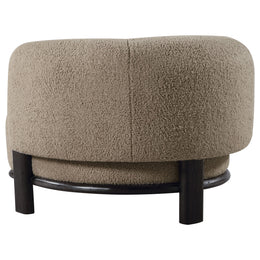 Lawler Upholstered Barrel Back Accent Chair Ivory