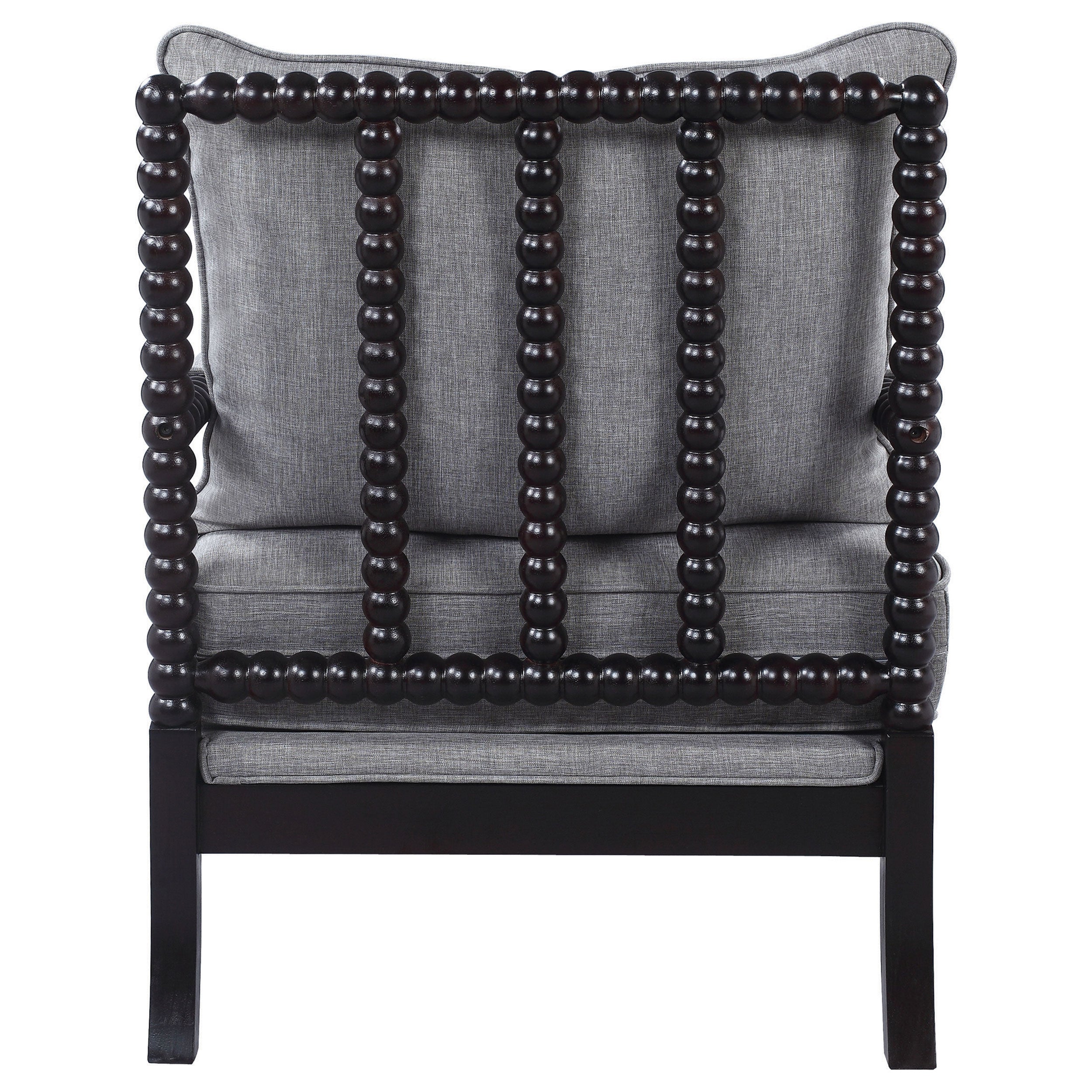 Blanchett Upholstered Bobbin Accent Chair White and Navy