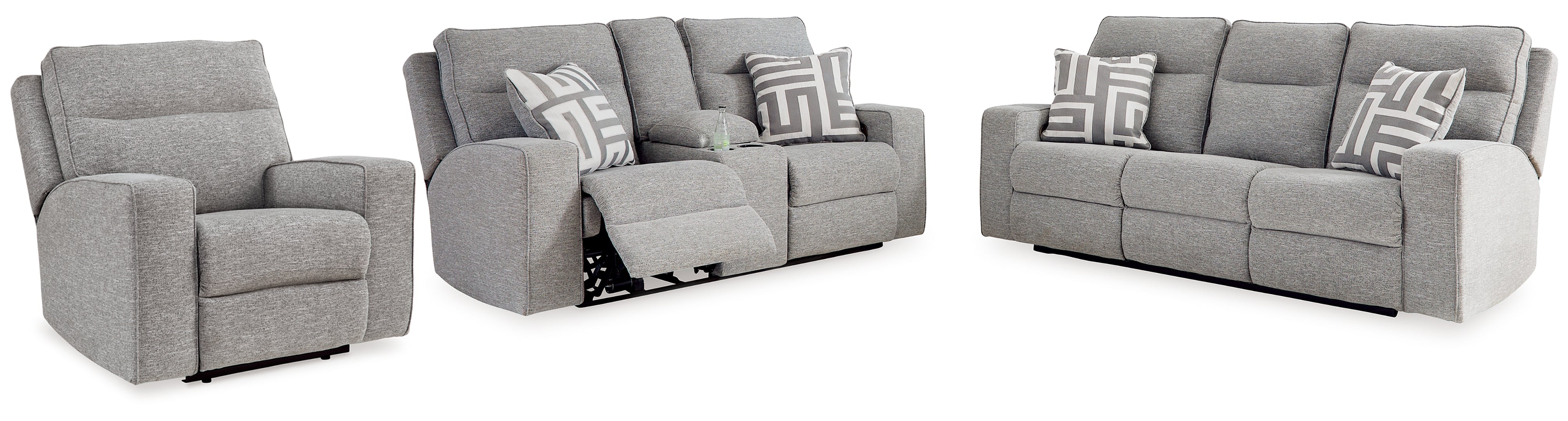 Biscoe Sofa Loveseat and Recliner