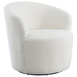 Joyce Upholstered Barrel Back Swivel Chair Burnt Orange