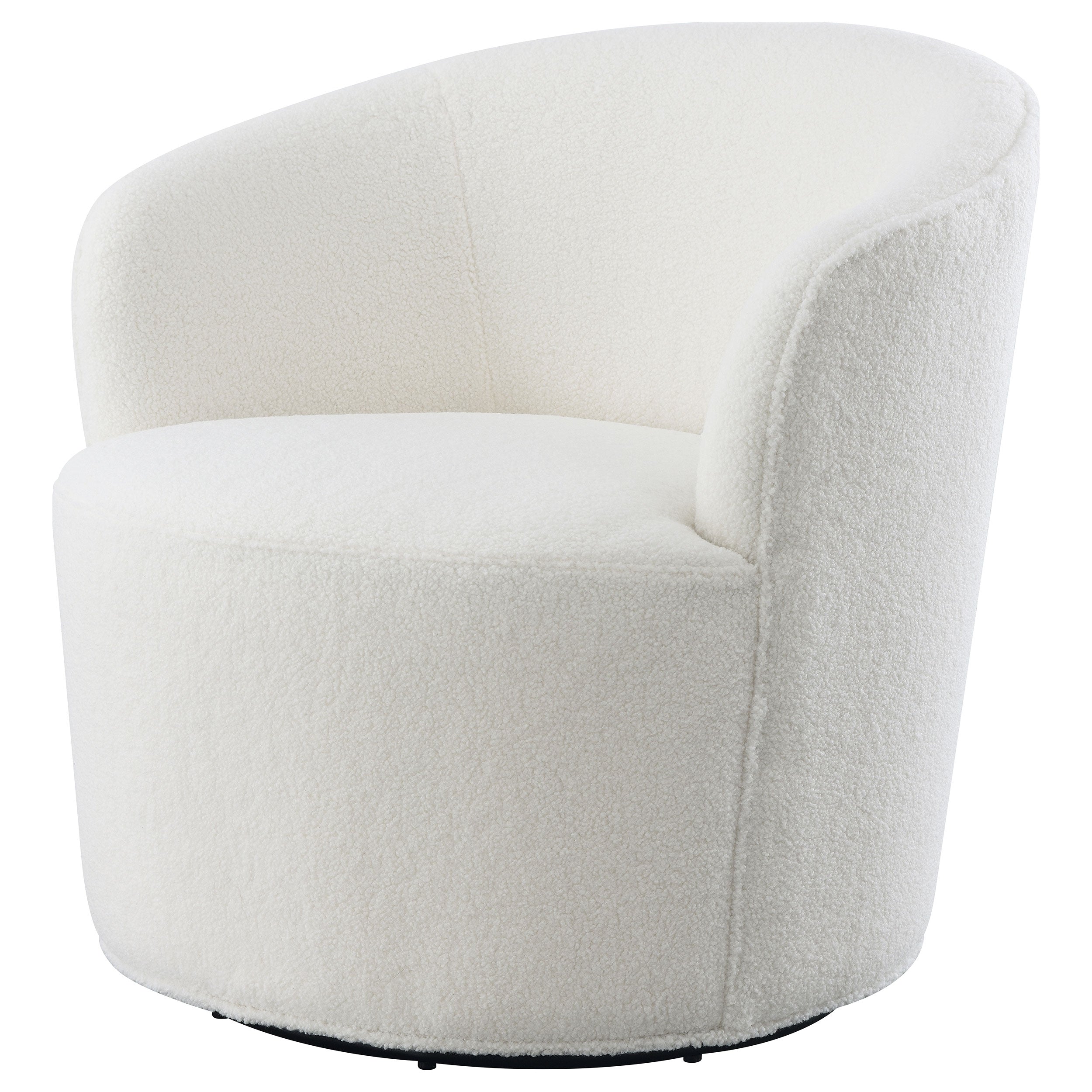 Joyce Upholstered Barrel Back Swivel Chair Burnt Orange