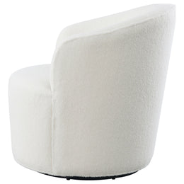 Joyce Upholstered Barrel Back Swivel Chair Burnt Orange