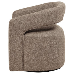 Westhill Boucle Upholstered Swivel Accent Chair Rocky Road