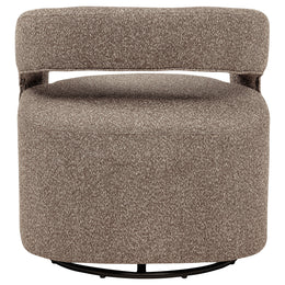 Westhill Boucle Upholstered Swivel Accent Chair Rocky Road