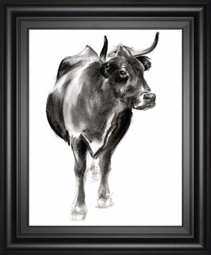 Charcoal Cattle I By Jennifer Paxton Parker 22X26 Framed Print