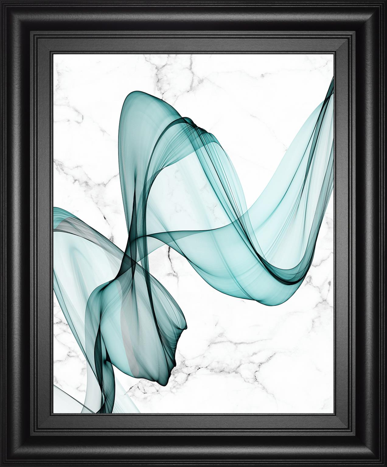 Teal Ribbons Iii By Irena Orlov 22X26 Framed Print